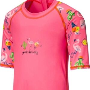 BRAND NEW baby girl onesie one piece swimsuit zipper back snap bottom size 6-12M